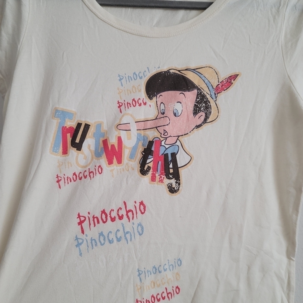 H&M Divided Girls 12 Disney Pinocchio Baby Yellow Short Sleeve Graphic T-Shirt‎ - Picture 5 of 6